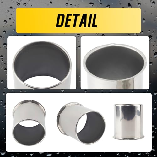 2Pcs 3.19" Stainless Trailer Wheel Center Caps, 3.52" H Chrome - color: Chrome, size: 3.19" Hub 3.52"H