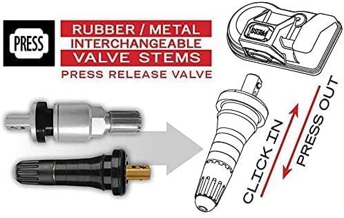 Autel TPMS Sensors MX Sensors 4pcs Universal Tire Sensor Dual Frequency 315MHz/433MHz Autel MX Sensor Metal Stem Programmable by TS508 TS408 TS508WF TS608 MS906TS ITS600 MS906PRO-TS - size: 4pcs TPMS Sensor