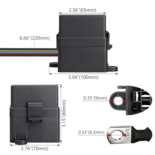 12V 6 Way Pre-Wired Fuse Relay Box Kit with Two 80A 4-Pin Relays (Pack of 4) - size: 80A 2 Relay 6 Fuses (Pack of 4), style: Pre-Wired