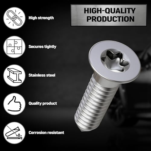 8pc Brake Rotor Retaining Screws N10648301 Replacement for Audi/Volkswagen - size: M6x16