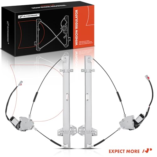 A-Premium Front Driver and Passenger Side Power Window Regulator with Motor - size: Front Driver and Passenger