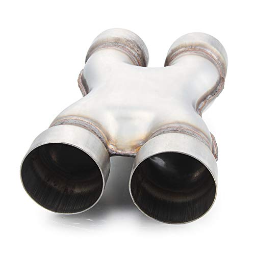 Exhaust X Pipe 3" Inlet, A-KARCK 3" Outlet 12" Long Stainless Steel X Pipe for Smoother Exhaust - color: X Pipe, size: 3.0inch 12"Long
