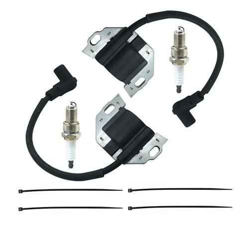 2 Pack of 21171-0740 Ignition Coil Compatible with Kawasaki Engine FR541V FR651V FR691V FR730V FS481V FR600V Fx730v with Spark plug Coil Assembly KM-21171-0758