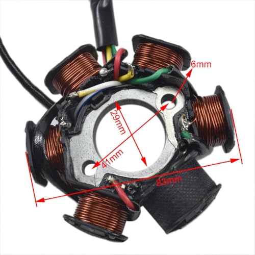 Complete GY6 Wiring Harness & Stator Kit | Full Electrical System for 125cc 150cc Scooters, ATVs & Go Karts | 6-Coil Magneto, CDI, Solenoid & Switches