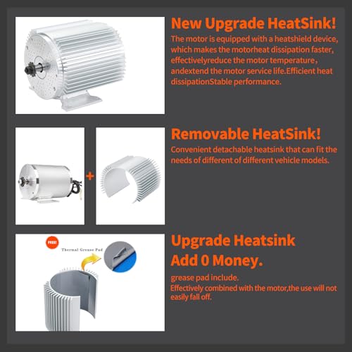Electric Brushless DC Motor Kit,48V 2000W Motor,33A Controller,LCD Throttle - size: 48V 2000W, style: Complete Motor Kit