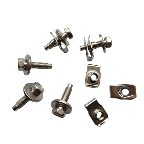 5/16"-18 x 1-3/16" Long 1/2" Hex 7/8" Washer Stianless Steel Body Bolts & U-nut Clips 25Sets(25+25Pcs) - color: Silver, size: 5/16"-18x1-3/16"+7/8" Washer SS