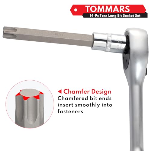 TOMMARS 14-PC Long Torx Bit Socket Set - style: Long Torx Bit Socket Set