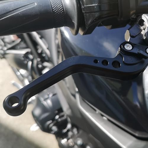 CNC Motorcycle Short Brake Clutch Levers Adjustable for CBR500R CB500F/X 13-18 / CB150R 17-18 / CBR250R 11-17 / CB300R 18-24 / CBR300R CB300F/FA 14-17 / CB190X 17-18 / MSX125 SF MSX125 14-18 (Black) - size: For Honda black