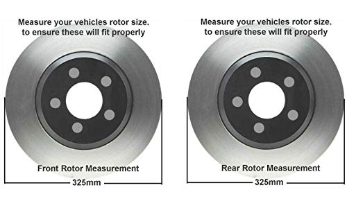 Detroit Axle - Front Rear Disc Rotors Ceramic Brake Pads for Buick Rainier - size: 8PR2300012V3/kit