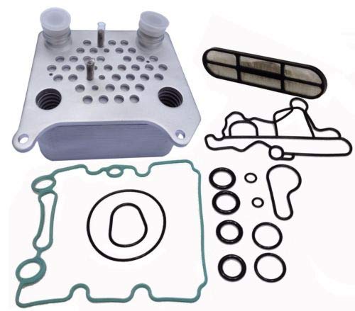 6.0L Revive #3 Kit w/Aftermarket Studs Head Gasket Oil Cooler Stand Pipe HP Cup Exhaust and Intake Gasket Sets - Fits Ford 6.0L 6.0 Powerstroke Kit - 03-05.5 (18MM Dowel) - DK Engine Parts (18-3R) - size: 18 - 3R