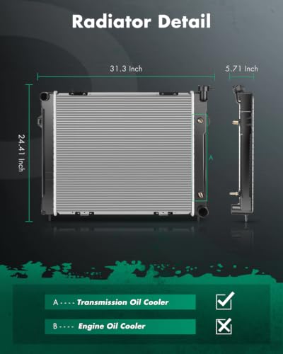 SCITOO Engine Coolant Radiator compatible with Jeep Grand Cherokee 1998 - size: 2206