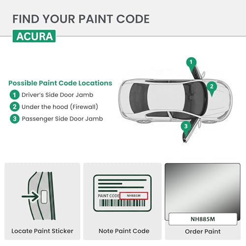 ERA Paints - NH885M - Liquid Carbon Metallic for ACURA Exact OEM Color Match Automotive Touch Up Paint for Cars - Spray Paint with Premium Spray Nozzle - Premium Kit - Made in USA - style: Spray - Premium Kit