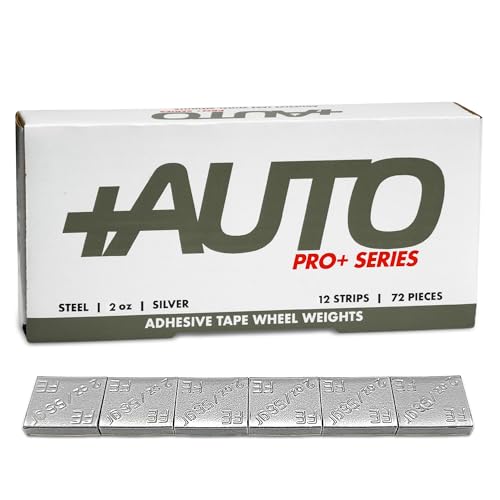 +Auto 2 oz Steel, Adhesive Stick on Wheel Weights, EZPeel Tape. Cars, Trucks, SUVs, Motorcycle, Low Profile, Rim Contoured, U.S.A. Professional Grade, 72pcs/Box (Silver - 4 Boxes) - color: Silver - 4 Boxes