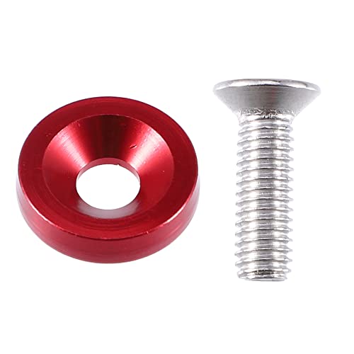 X AUTOHAUX Engine Water Tank Radiator Bracket Radiator Stay Mount Bracket and Washer Kit for Honda Civic 1996-2000 Aluminum Alloy Red 1 Set - color: Red