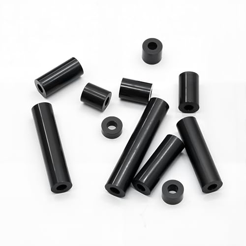 Exqutoo 270Pcs ABS Round Spacers ID 3mm, OD 7mm - color: Black/3.2mm,270Pcs