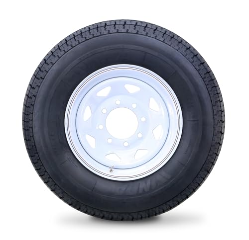 WINDA Trailer Tire & Wheel ST235/80R16 10-Ply E 124L 8X6.5 White Spoke Rim - size: ST235/80R16 /8x6.5