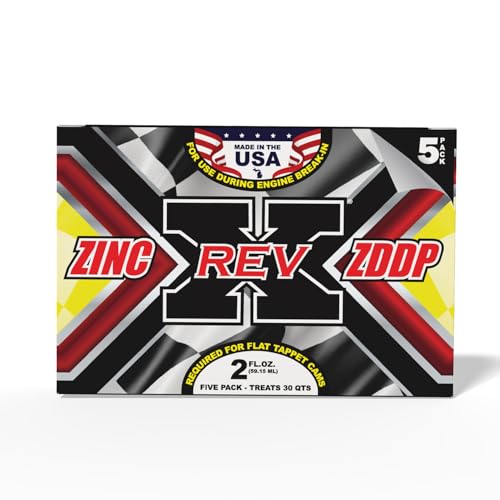 REV-X Zinc ZDDP Oil Additive - 2 fl. oz. (5 Pack)