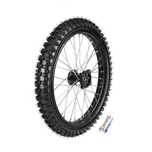 19" Front & 16" Rear Dirt Bike Wheel Set – 70/100-19 + 90/100-16 Knobby Tires, 12mm/15mm Bearings, Rim & Tube Assembly for Pit Bike, Offroad, SSR Taotao DBX1 Apollo Z20 Max 125cc 150cc 200cc - size: Front + Rear