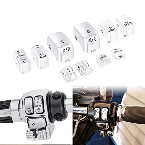 Motorcycle Hand Control Switch Housing Caps Compatible with Harley Electra Glide Road Glide Tri Glide 1996-2013