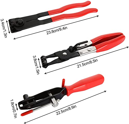 WHDZ 3pcs CV Joint Boot Clamp Pliers Fuel Line Pliers Set With Hose Clamp Pliers, Boot Clamp Band tool, Ear Type Pliers, Hose Remover for Most Cars