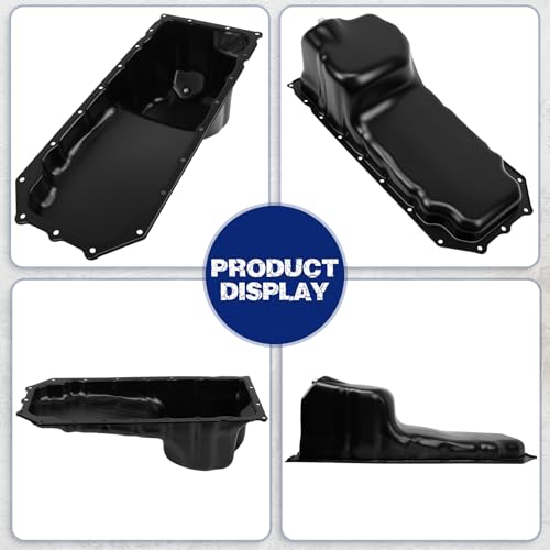 Transmission Oil Pan with Drain Plug, Fit for Dodge Ram 1500/2500 2003-2010, Fit for Dodge Ram 3500 2003-2009, Ram 1500/2500/3500 2011-2018, V8 5.7L, OE 264260, 4893207AA, 53021334AF, CRP34A - size: 264-260
