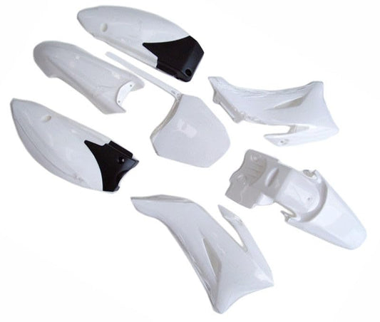 7pcs ABS Plastic Fender Fairing Body Work Kit Mudguard Set For TTR110 TTR 110 TTR110E Pit Pro SSR170 SDG Motorcycle Pit Dirt Bikes Full Fairing Kit 110cc 140cc 150cc Not for TTR125 (White) - color: White