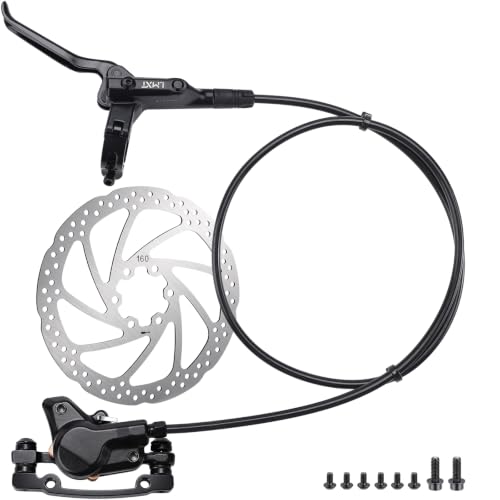 TOBWOLF Front Left Dual Piston Hydraulic Disc Brake Kit with 160mm Rotor - color: 85cm Front Left Hydraulic Brakes - Dual Piston