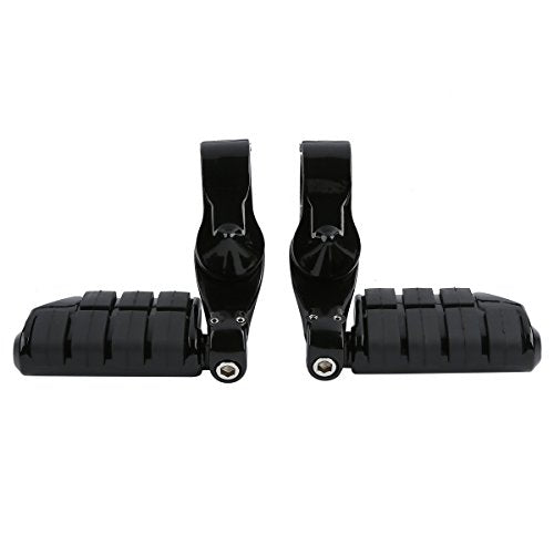 TCT-MOTORPARTS 1 1/4" Black Highway Engine Crash Bar + Footpegs Fit For Harley Touring Road Street Electra Glide Ultra FLHT FLHX FLHR Road King 2009-2024 - color: Black Engine Crash Bar+Footpegs #1