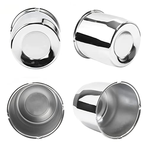 5.15 inch Trailer Center Caps Push Through Wheel Center Caps for Truck Trailer RV Wheels Rims Steel Chrome Hub Covers, 4PCS, Silver, Height 5 in - color: Chrome Silver, size: 5.15in Hub Hole, 5in Tall
