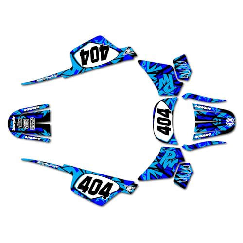 Graphics Kit for Yamaha PW 50 (1980-2023) Shatter Series Blue 21 Mil - Dirt bike Custom Racing Graphics Decals Stickers Kit, no-plastics - color: Blue, size: 21 Mil - Pro Edition