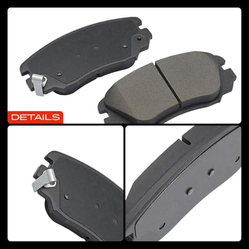 A-Premium Front and Rear Ceramic Brake Pads Compatible with Chevy & GMC
