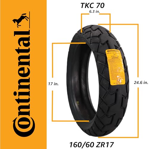 Continental TKC 70 Rear Motorcycle Tire 160/60ZR17 Adventure Touring - size: 160/60 ZR 17
