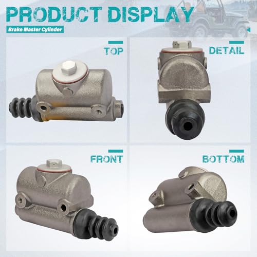 M6086 Brake Master Cylinder Compatible with Volkswagen Beetle, Karmann Ghia, Transporter & Jeep Willys & Studebaker Champion & Nash 600, Ambassador, Ambassador 600, Replace OE M6086, 115964, 3106509 - size: M6086