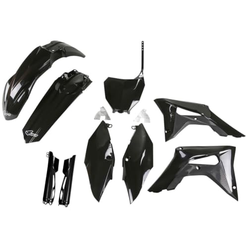 UFO PLAST Full Plastic Kit Compatible with Honda CRF250R 2018-2021/CRF450R 2017-2020 (Black HOKIT119F@001) - color: Black HOKIT119F@001