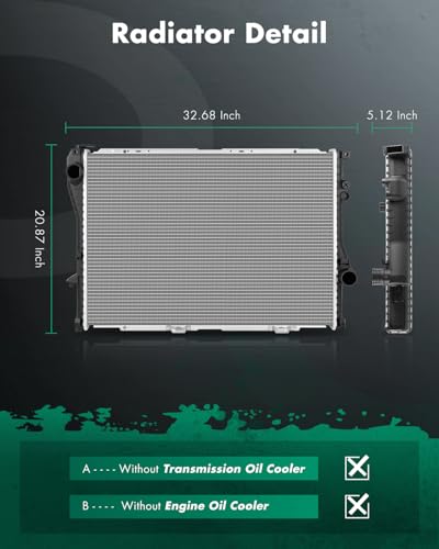 SCITOO 1401 Engine Radiator Fit for BMW - size: 1401