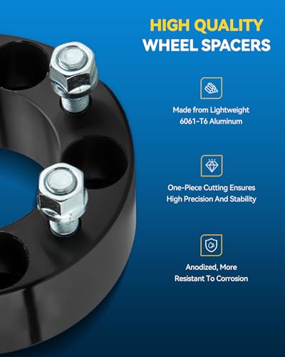 PHILTOP 4X137mm Lug-Centric ATV Wheel Spacers 1.5" for Defender MAX HD10 XT - color: Black, size: 4X137mm-110mm-M10x1.25-38.1mm-4pcs