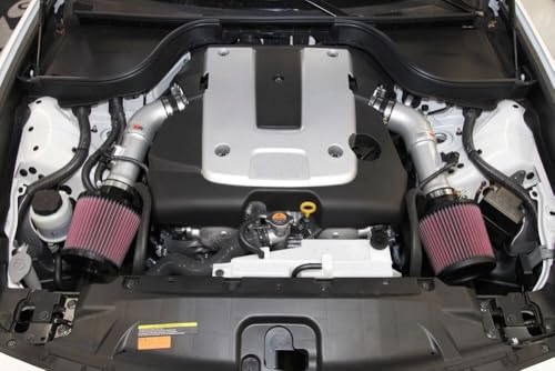 Cold Air Intake Compatible with 2009-2019 Nissan 350Z / 2008-2013 Infiniti G37 / 2014-2015 Infiniti Q50 with 3.7L V6 Engine, Heat - Resistant Aluminum Pipe, High - Flow Filter - color: 2014-2015 Infiniti Q50 3.7L V6