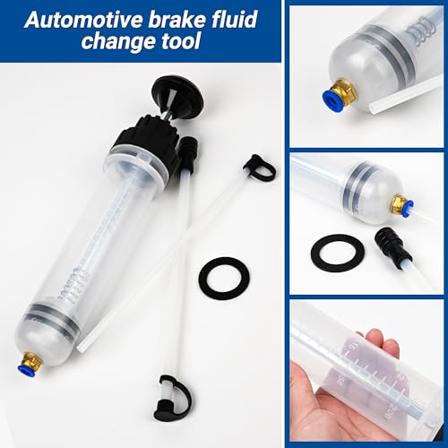 200CC/Oil Extractor/Oil Syringe,Syringe Style Manual Automotive Pump,Gear Oil, and Brake Fluid Extractor