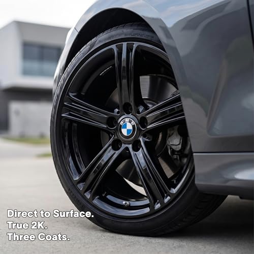 DipYourCar Luna One 2.0 All-in-One Direct-to-Surface Aerosol Spray Paint – Gloss Black, Primer + Color + Clear, 12 oz – Durable Automotive Wheels, Trim & Calipers Coating