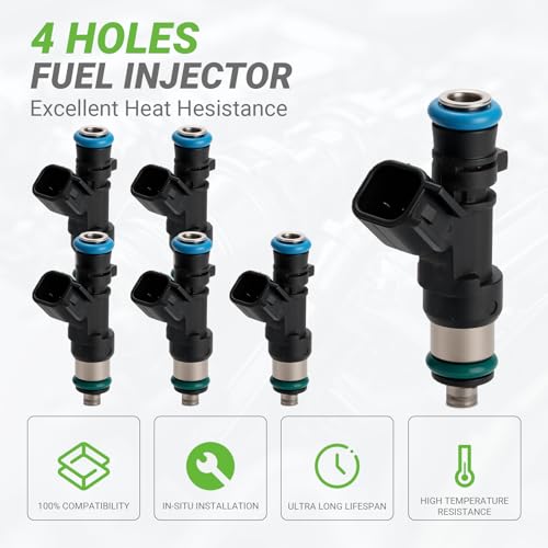 Fuel Injectors 6pcs Compatible with Dodge Avenger Challenger Charger Journey Magnum Nitro Stratus Chrysler 300 Cirrus Pacifica Sebring Town, V6 2.7L 3.5L 4591986AA FJ612 81212138 RL591986AA 0280158028 - size: 612