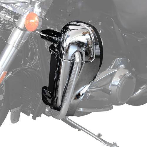 TCT-MOTORPARTS ABS Lower Vented Leg Fairings Glove Box Fits for Harley Touring Road King, Street Glide, Electra Glide, Ultra-Classic 1983-2013 - color: Chrome
