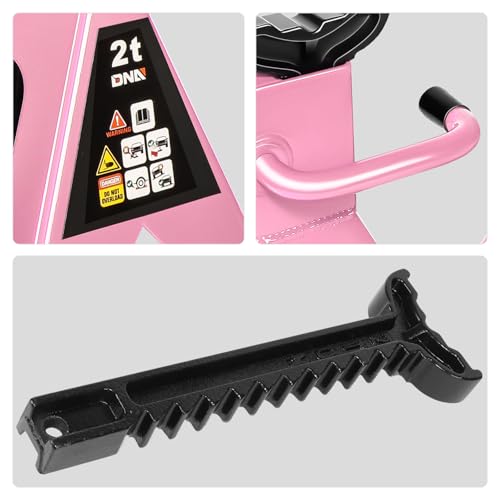 DNA Motoring 2 Ton Car Jack and Stands Kit Pink - color: Pink