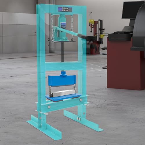 12" Press Brake Attachment, 12/20T Hydraulic Press Tool, Metal Bending Die, Sheet Metal Brake, 3/16in Thickness, Non-Slip Steel Bender, for Workshop Garage, Metalworking, DIY Fabrication - color: Blue