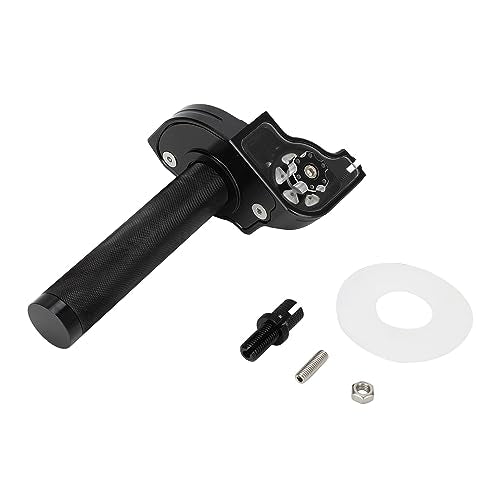 Motorcycle Twist Throttle 7/8" 22mm with Throttle Cable CNC Assembly Universal for CRF KLX SSR TTR DRZ CT200U 125 150 200 250cc Dirt Pit Bike ATV Mini Bike Black - color: black