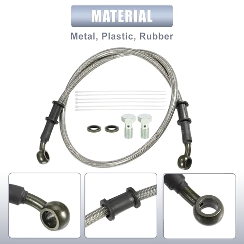 uxcell 1 Set 80cm Motorcycle Hydraulic Brake Clutch Line Hose Universal - size: 80CM