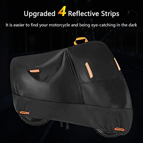 SECELES 300D Heavy Duty Moped Cover Fits up to 72 inch Bike - color: Black, size: M (72" x 33" x 39")