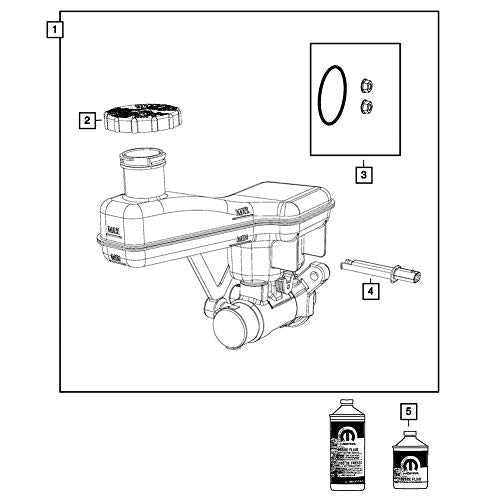 LIRU Car Master Cylinder Brake Fluid Reservoir Cap 68211910AB,68303540AA