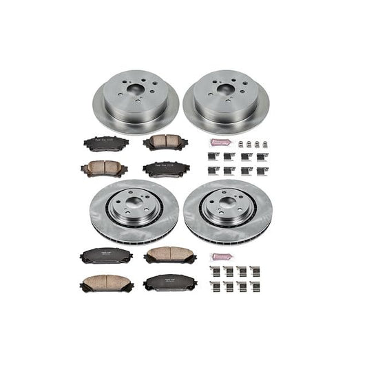 PowerStop Z17 Replacement Brake Pad & Rotor Kit Front & Rear KOE5828 - style: Stock Replacement Kit