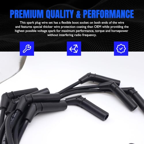 396-427-454 8MM HEI Spiral Core Ignition Spark Plug Wires - style: 396-427-454
