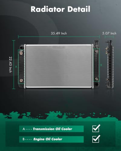 SCITOO Engine Coolant Radiator for Chevrolet for GMC C1500 C1500 Suburban - size: 622